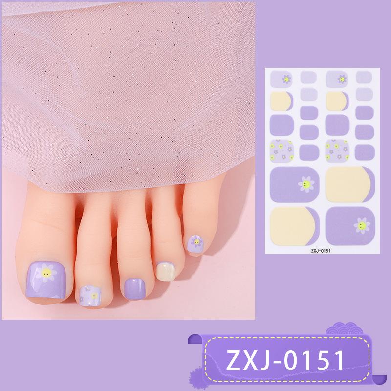 Toe Manicure Stickers Summer Daisy Toe Nail Stickers Flower Nail Art Stickers