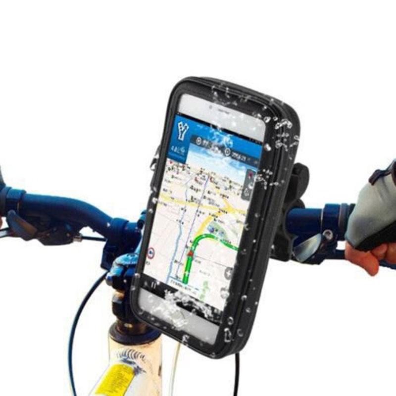Electric Bicycle Motorcycle Mobile Phone Holder Waterproof Bag Shockproof Riding Navigation Rearview Mirror Bracket