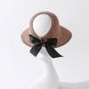 Summer Wide Brim Foldable Sun Hats For Women Girl Portable Ponytail Outdoor Beach Straw Hat Adjustable Uv Protection Panama Caps