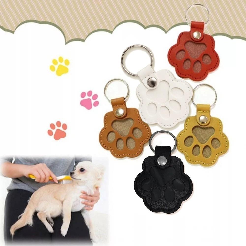 Cute Pet Hair Storage Bag Creative Dogs Paw Pendant Funny Cat Claw Keychain  Backpack Decor