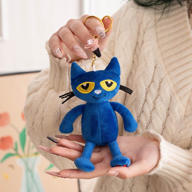 

ZU Мультяшный персонаж Пит Кот Плюшевая кукла Мягкие набивные кошки Игрушки Каваи Синий котенок Для девочки Мальчика 15,5 дюйма