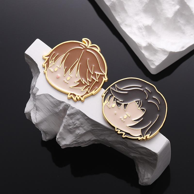 Anime Stylish Character Brooch Unique Metal Enamel Pin Trendy Fashion Accessory For Everyone