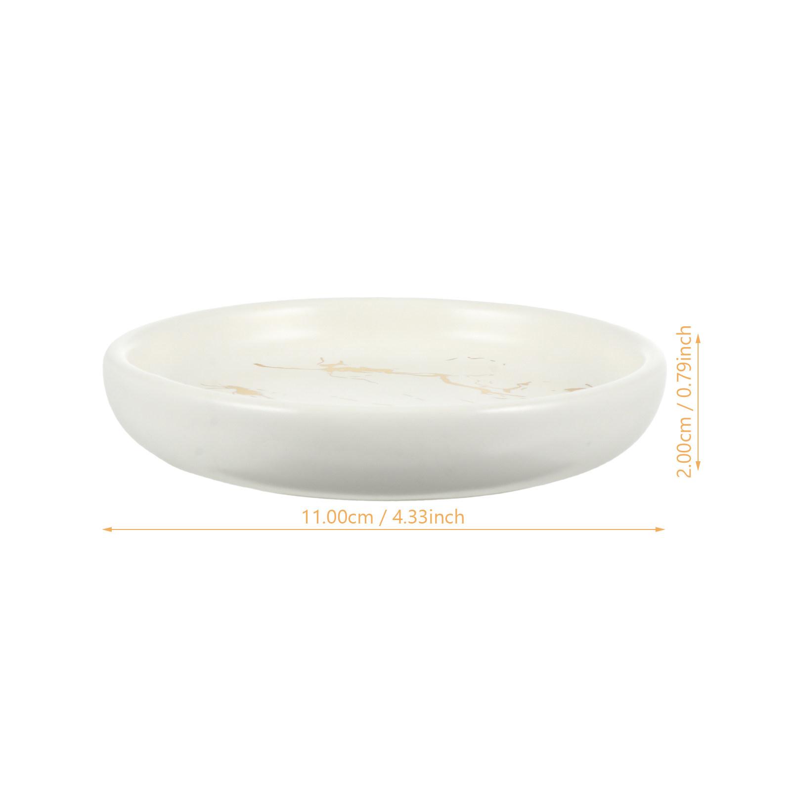 Nordic Inspired Marble Finish Ceramic Soap Dish Tray Ventilated Design for Bathroom Shower Kitchen Soap Bar Drying Holder белый