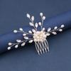 Handmade Pearl Rhinestone Insert Comb for Bridal Updo
