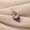 Morganite Gemstone 925 Sterling Silver Statement Pretty Pendant 1.5" For Anniversary Gift PP-70-16