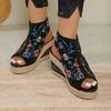 Fashion Women Sandals 2025 New Sexy Slippers Fashion Retro Wedge Platform Shoes Female Peep Beach High Heels Sandals Sandalias De Mujer