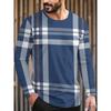 Men's 3D Printed Crew Neck Long Sleeve T-Shirt Fashion Versatile Trend Breathable Casual