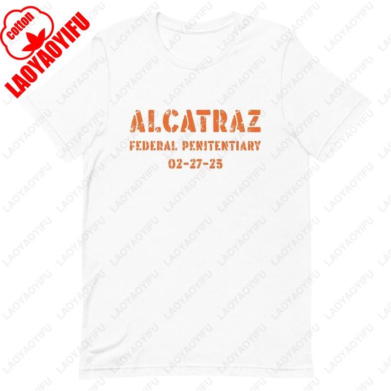 Distressed Prison TShirt San Francisco California Rock  Alcatraz Island Travel Souvenir Tee Summer Funny Print Unisex Cotton Top