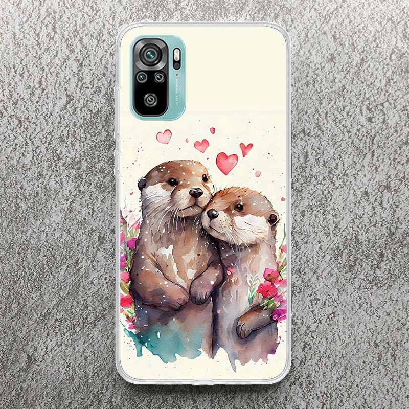Animal Otter Cute Cartoon Print Soft Case for Xiaomi Redmi Note 14 13 12S 11S Phone Shell 10 Pro Plus 11E 11T 12 11 10S 5G Cover