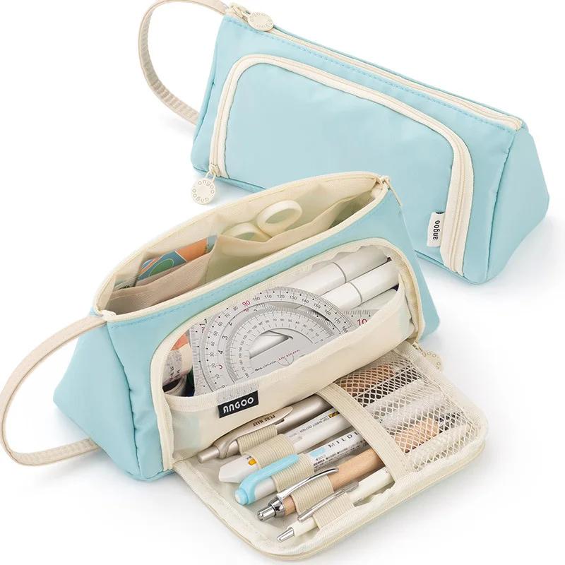 Colored Cute Pencil Case Pencilcase School Pouch Kawaii Large Capacity Pencil Bag Pencils School Pen Box Stationery Papeleria
