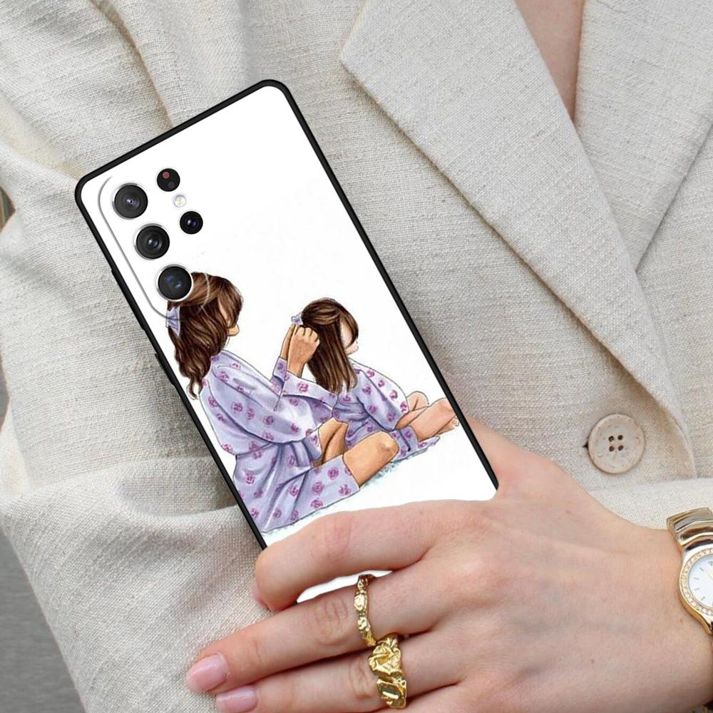 Mom and Daughter Cell Phone Case for Samsung Galaxy S26 Ultra S25 S24 S23 S22 S21 S20 Note10 Cover