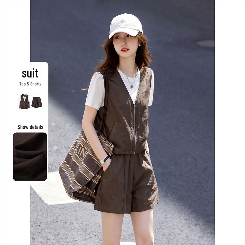 Women's Summer Faux Two-Piece T-shirt & Shorts Set