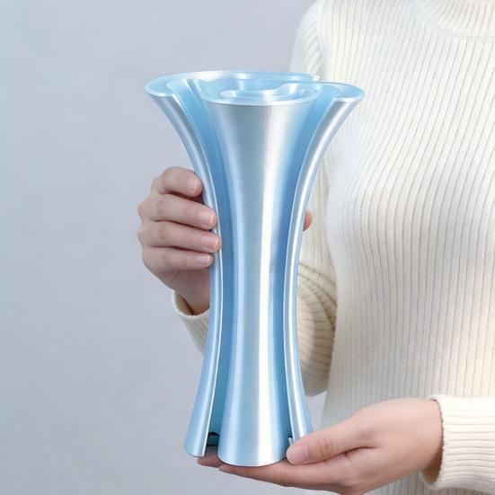 Eco Friendly PLA Vase Modern 3D Printed Vase, Artistic Flower Elegant Living Room Decoration Table Centerpiece for Artificial Plants, Fresh