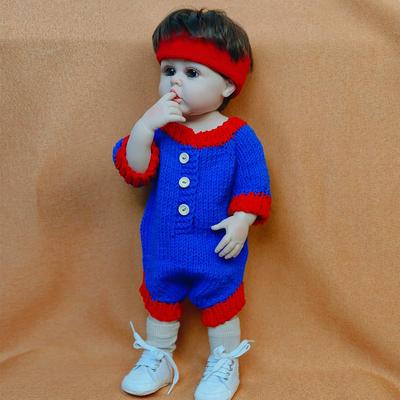 Reborn Baby Doll Full Body Silicone Waterproof Toddler Boy Doll Lifelike Sof Touch Toy Christmas Gift