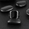 Retro Pattern Domineering Totem Dripping Oil Triangle Men's Rubber Large Ring