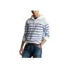 Polo Ralph Lauren SS22 Splash Ink Striped Hooded Drawstring Sweatshirt Men Sweatshirt White MNPOKNI16821853-100