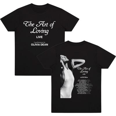 The Art of Loving LIVE Olivia Dean T-Shirts Grafikdruck Baumwoll-T-Shirts Locker Mode Damen-T-Shirt Herrenbekleidung Hochwertiges Oberteil