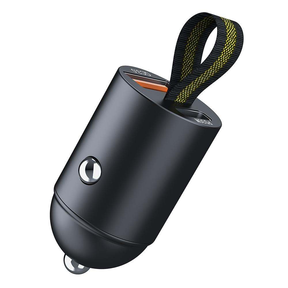 

A1 Phone Fast Charging Adapter QC 3.0+PD 30W Dual Car Charger Hidden Car Cigarette Lighter