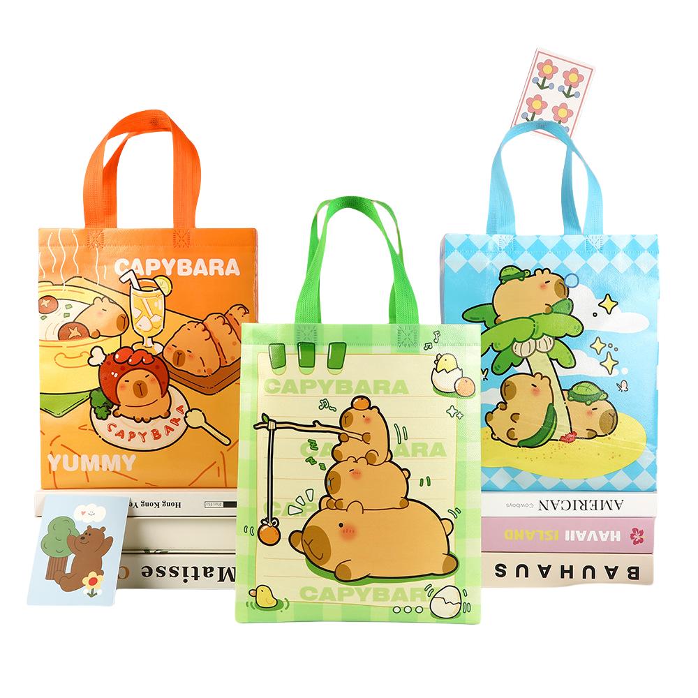 StoBag capybara cartoon gift wrapping bags luxury designer bags reusable bags for sweets eco tote large party packaging candy