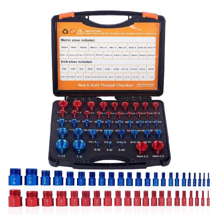 Тестер резьбы Болт Гайка Винт Дюймовый и Метрический Проверка резьбы Болта Гайки Винта