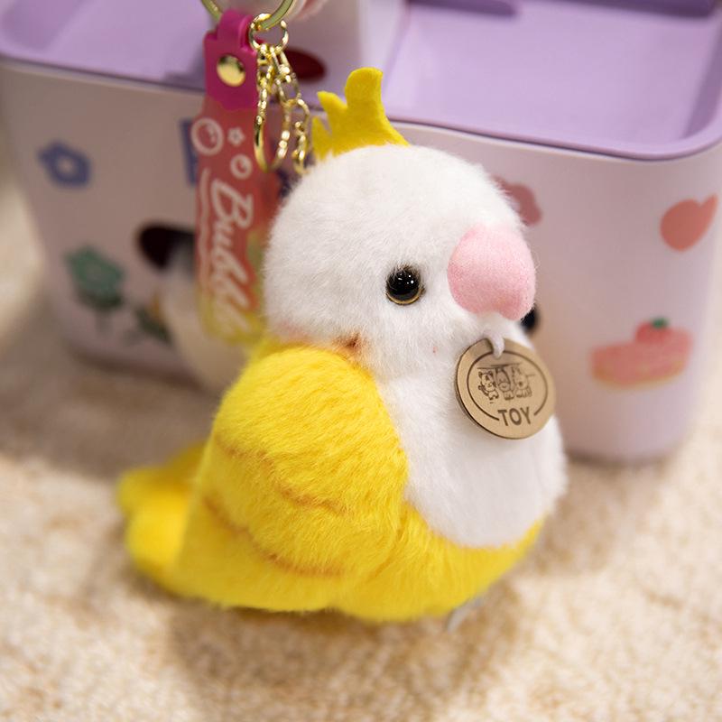 Parrot Plush Toy with Slap Bracelet - Small Bird Shoulder Pendant & Zoo Figurine