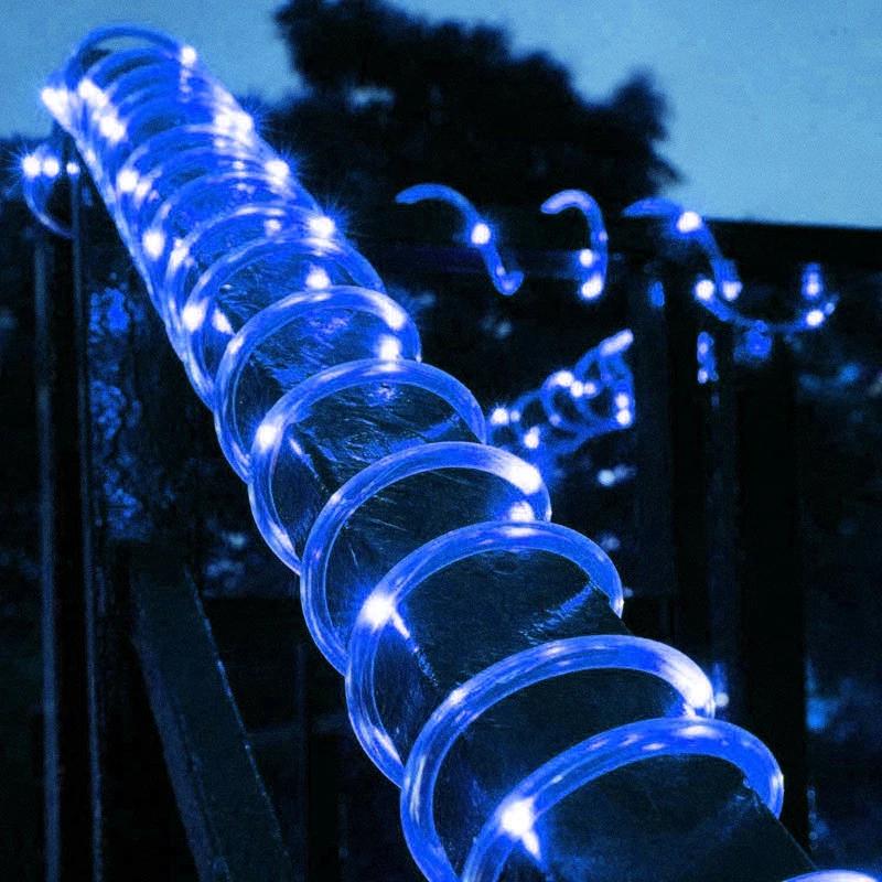 Solar Outdoor Lights LED Festoon PVC Tube Rope String Light Summer Garden Fence Wedding Party Balcony Decoration Solar Garland