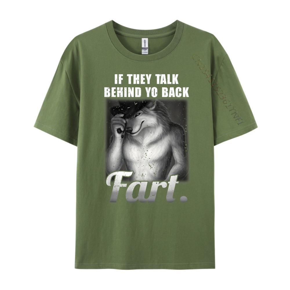 Meme Wenn sie hinter deinem Rücken reden Furz Lustig Seltsam Spezifisch Baumwolle Grafik T-Shirts Damen Herren Kleidung
