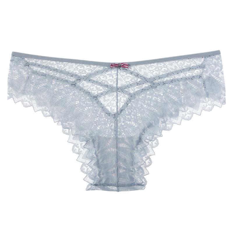 Lace Hollow Out Underwear Women Lingerie G String Sexy Cross Strap Panties Temptation Bow Transparent Knickers Female Underpants