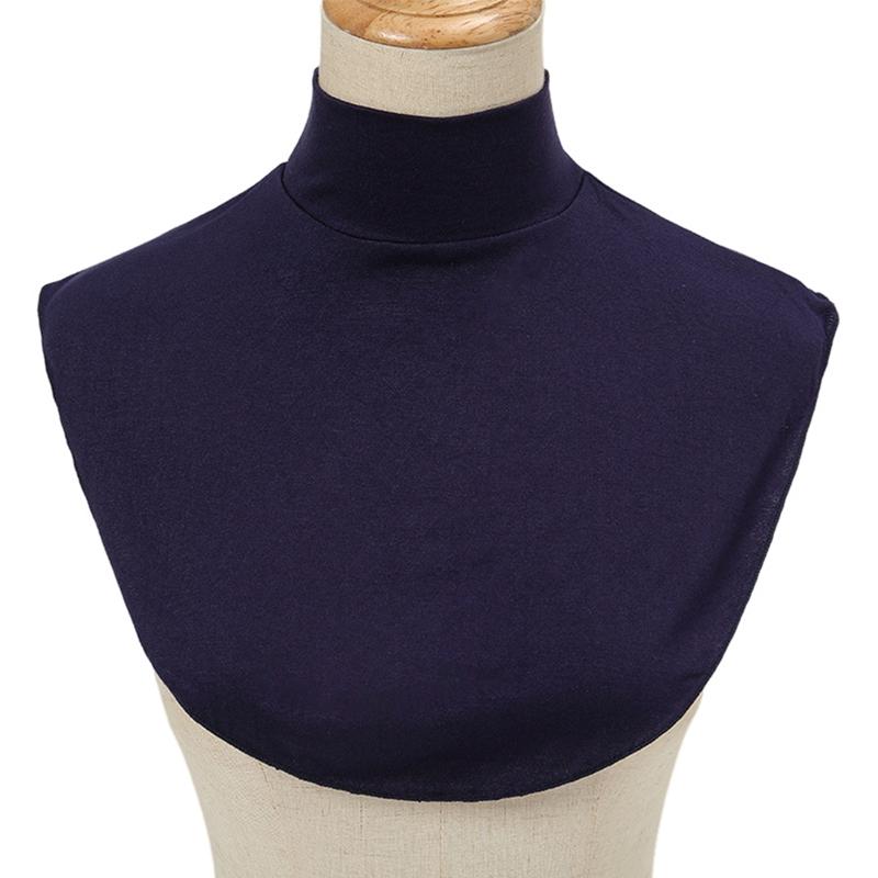 Soft Cotton Modal Inner Neck Cover Solid Color False Collar For Woman Mock Neck Half Top Detachable Collars Neck Free Size