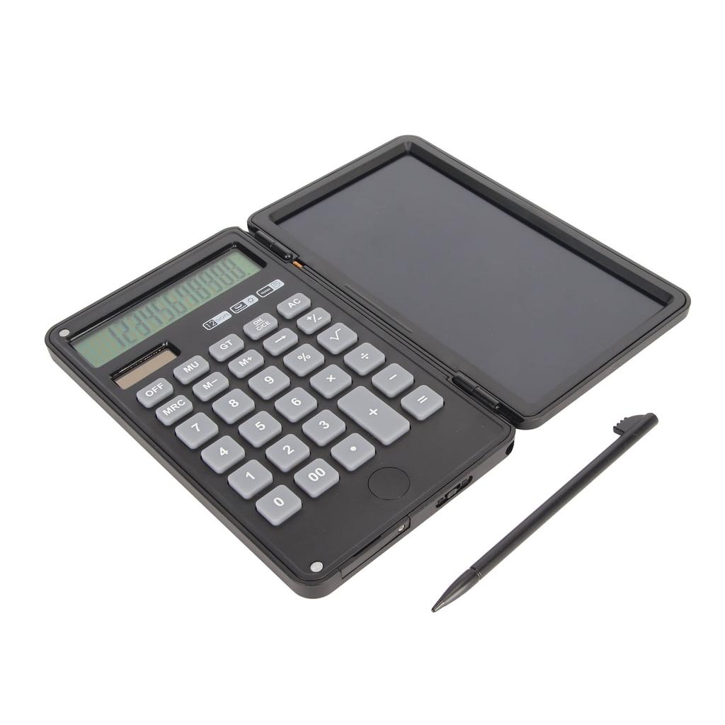 6 Inch Calculators 12 Digit Memo Lock Function Key Silence Dual Power Supply Desktop Calculator with Notepad for Office