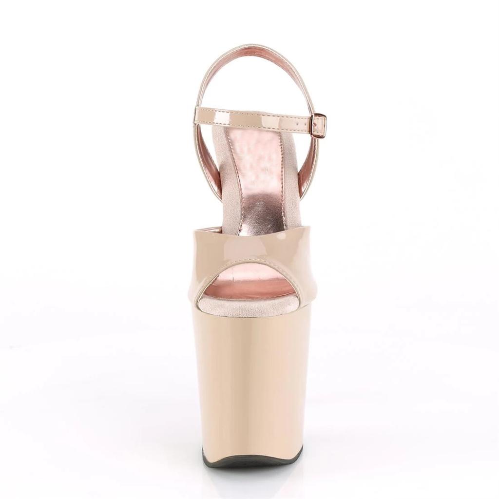20Cm apricot thin heel waterproof table high heels sandals/high heels