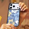 Hibiscus Bleu Jaune Hawaïen Magnétique Sans Fil Pour Magsafe Coque de Téléphone Pour iPhone 17 11 12 13 14 15 16 Pro Max Plus Housse