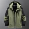 Todelt Plus Velvet Thickening Vanntett Trench Jacket Menn Vinter Tykke Windbreak Jakker Plus Size 12XL Fashion Casual Cargo jakke