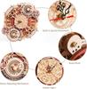 Robotime 3D Wooden Puzzles Wooden Steampunk Clock Kit  DIY Mechanical Wall Quartz Aesthetic Room for Adults