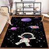 Astronaut Galaxy Printed Carpet with Star Constellations Black Backdrop Suitable for Use As an Anti-slip for Living Room Bedroom Sofas