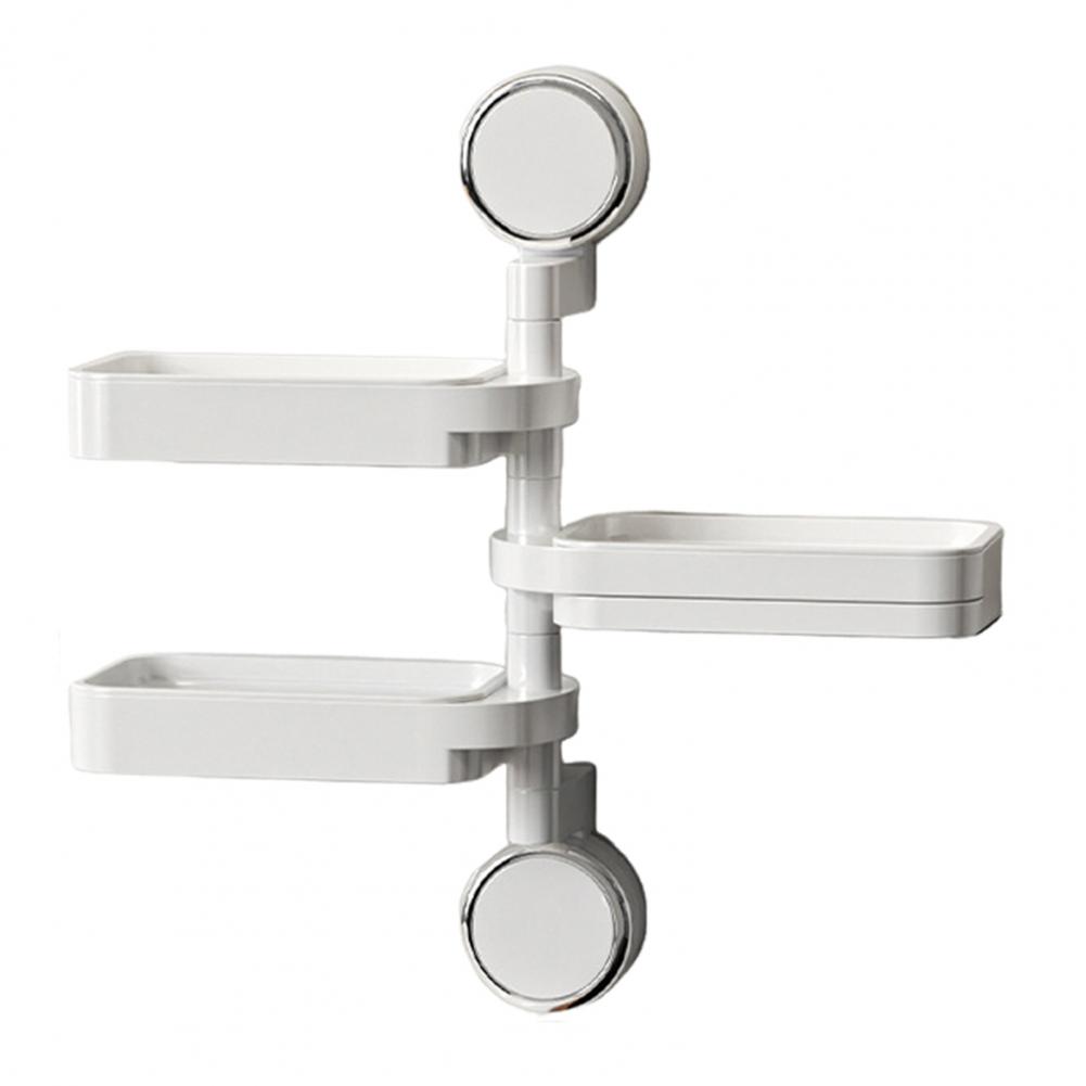 

Мыльница с вращающейся присоской, контейнер для хранения мыла, вращающаяся на 180 градусов многослойная мыльница с выдвижным органайзером для ванной комнаты