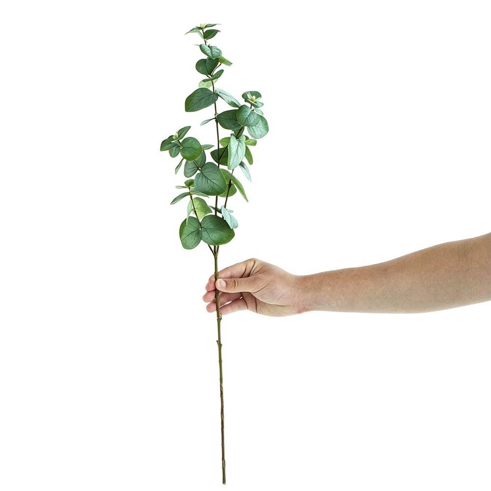 1Pcs Green Fake Leaf Branch 75cm Decorative Fake Plants Artificial Eucalyptus Leaf  for Party Decor