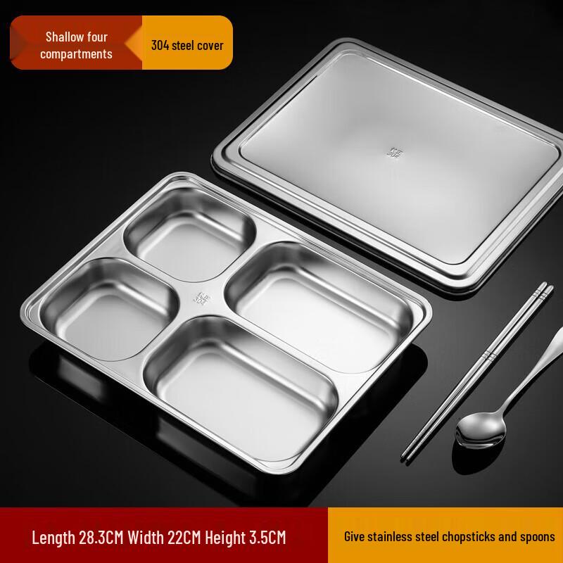 

Stainless Steel Divided Lunch Tray