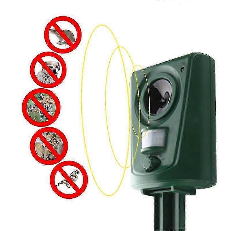 Ultraschall-Katzenabwehrgerät für Garten und Bauernhof, batteriebetrieben, Tierabwehr mit 3 Batterien, Outdoor-Schädlingsbekämpfungslösung