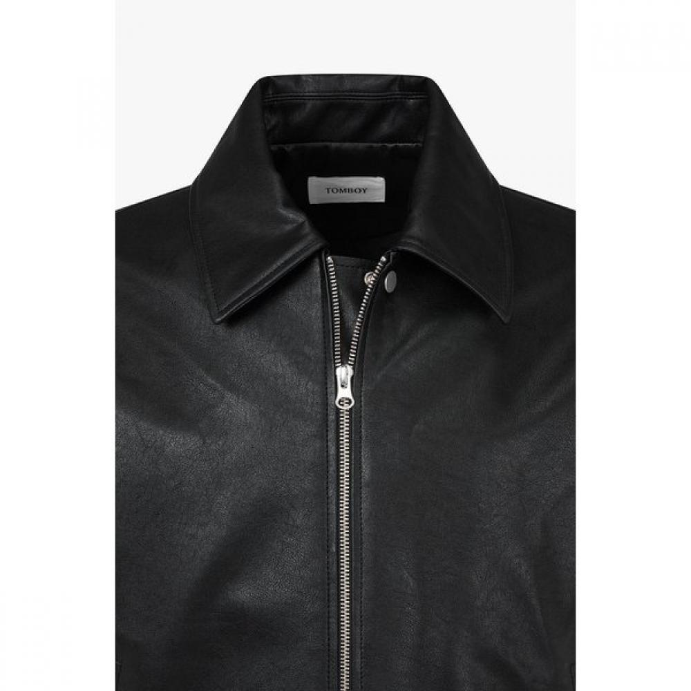 STUDIO TOMBOY Men Synthetic Leather Zip Up Jumper 91m6361831