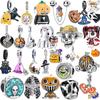 Halloween Gruseliges Skelett Geist Serie Kupfer Anhänger Perle Passend für Halskette Armband DIY Mode Damen Schmuck