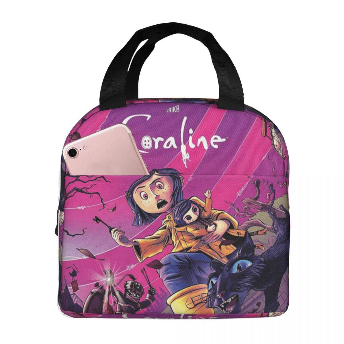 Enchanted Coralines Animation Insulated Lunch Bag for Women Kids Portable Food Boxes Thermal Lunch Box Tote One Size