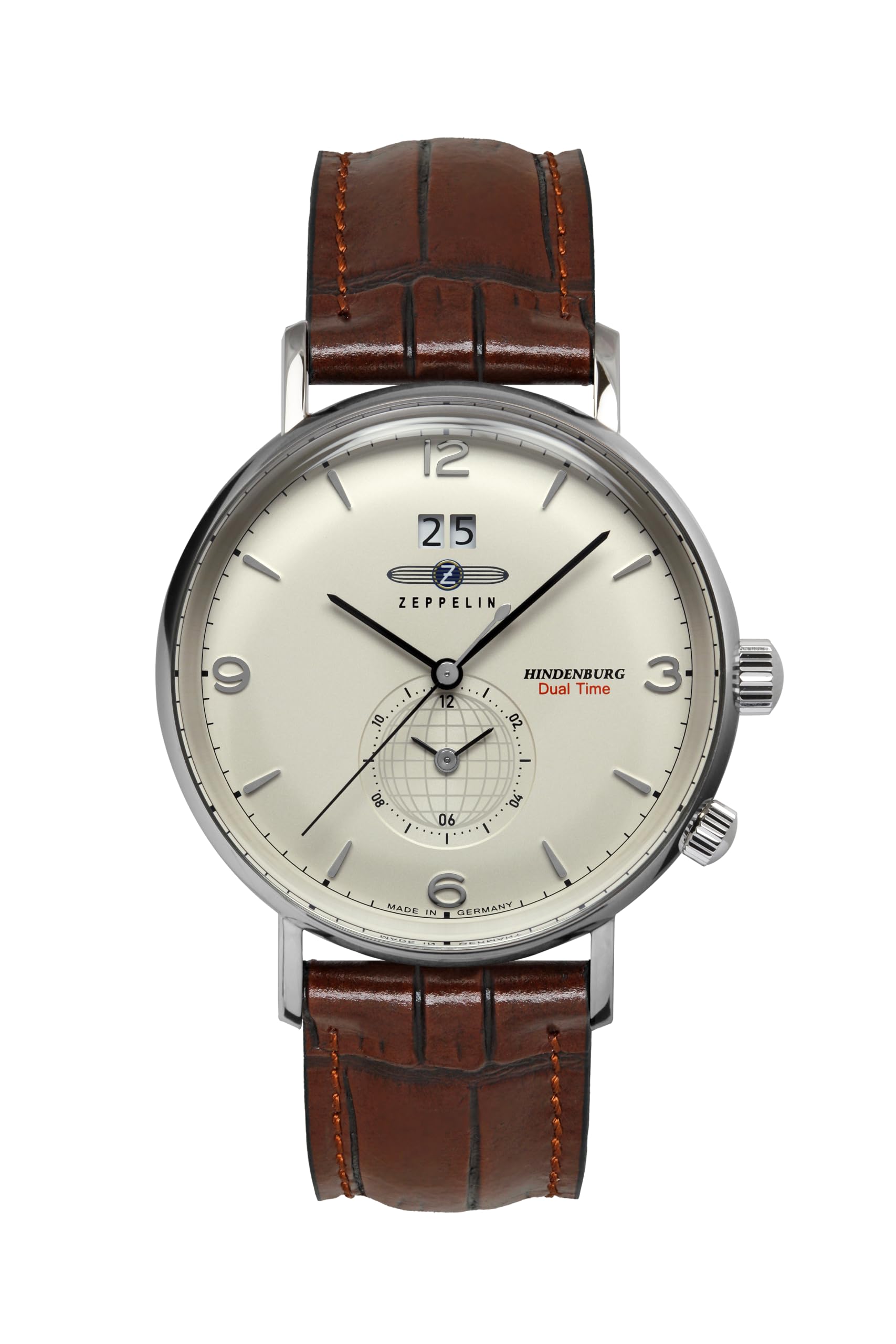 

[Zeppelin] Wristwatch LZ129 Hindenburg Moon Phase 8044-5 Men s Brown [Used]