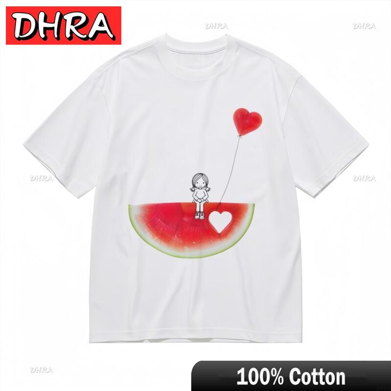 

Womens Fashion Classic TShirt Cheerful Girl on Watermelon Design Tee TShirts Tshirts for Work From Home TShirt Customized 4XL