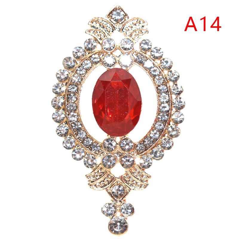 Exquisite 27*48mm Alloy Rhinestone Buttons Wedding Decoration Diy Flat Back Clothing Scrapbook Craft Supplies