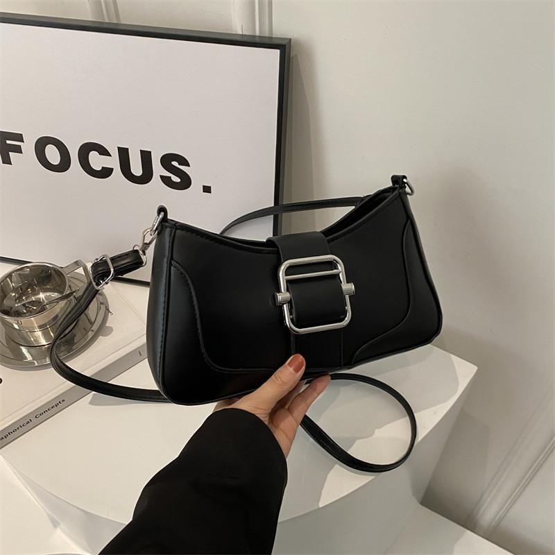 Stylish Women's 2024 Spring Fashion Clutch Bag Chic Baguette Crossbody Soft Pu Handbag