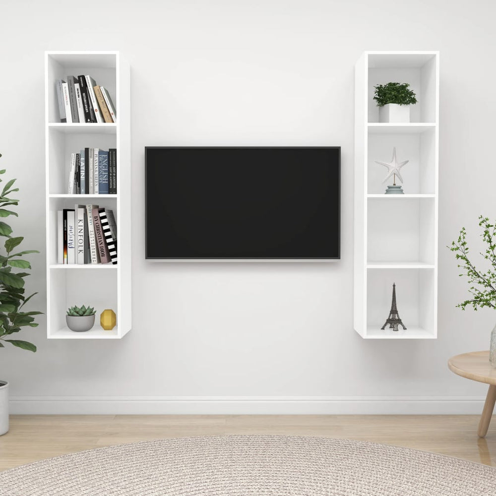 Meubles TV muraux 2 pcs  Bois d'ingénierie