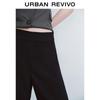UR Women's Solid Black Wide-Leg Commuter Pants
