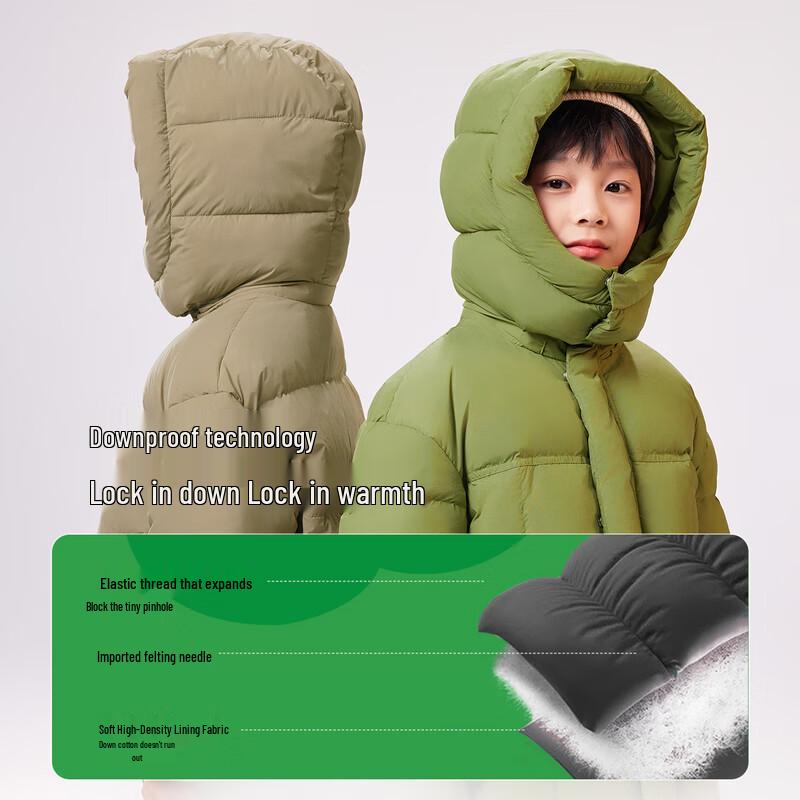 EBAER Kids' 3-Proof Winter Hooded Down Jacket