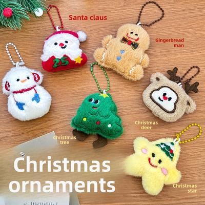 Christmas Plush Keychains, Cute Santa Claus Bags, Decorative Pendants, Girlish Christmas Dolls and Small Gifts